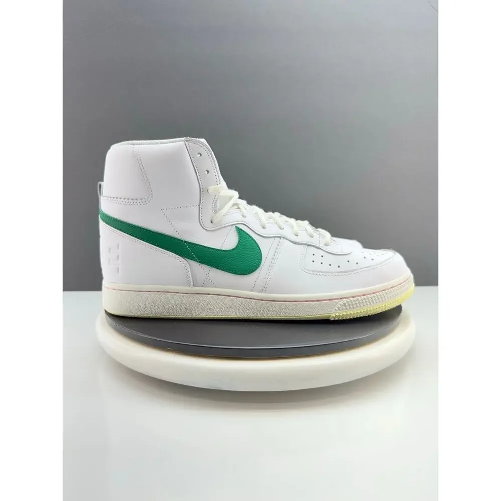 Nike Terminator‎ High Mens 12.5 White Malachite Green Sneakers Shoes FV9350-100